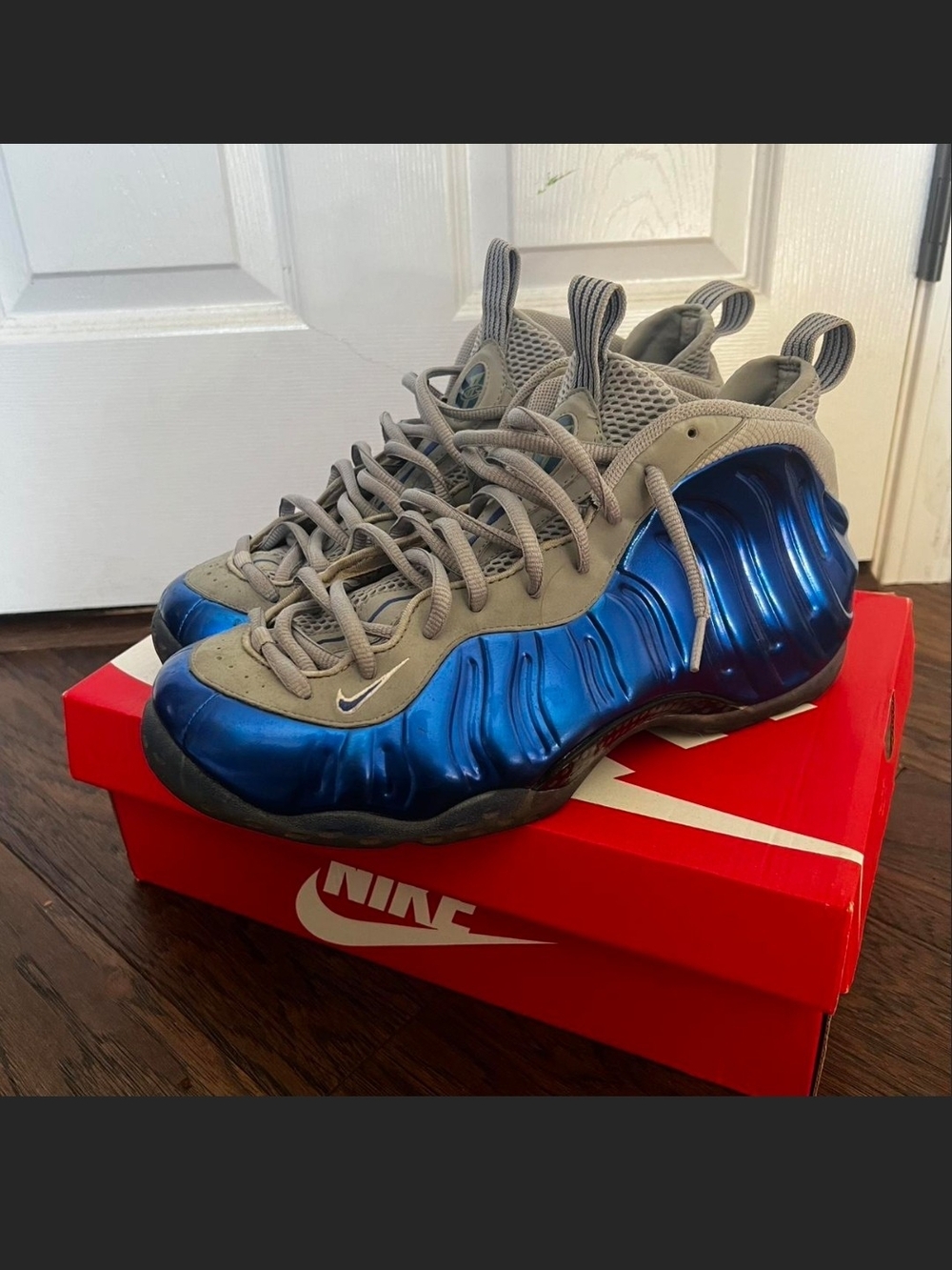 Nike Air Foamposite Pro Sneakers in Blue & Gray